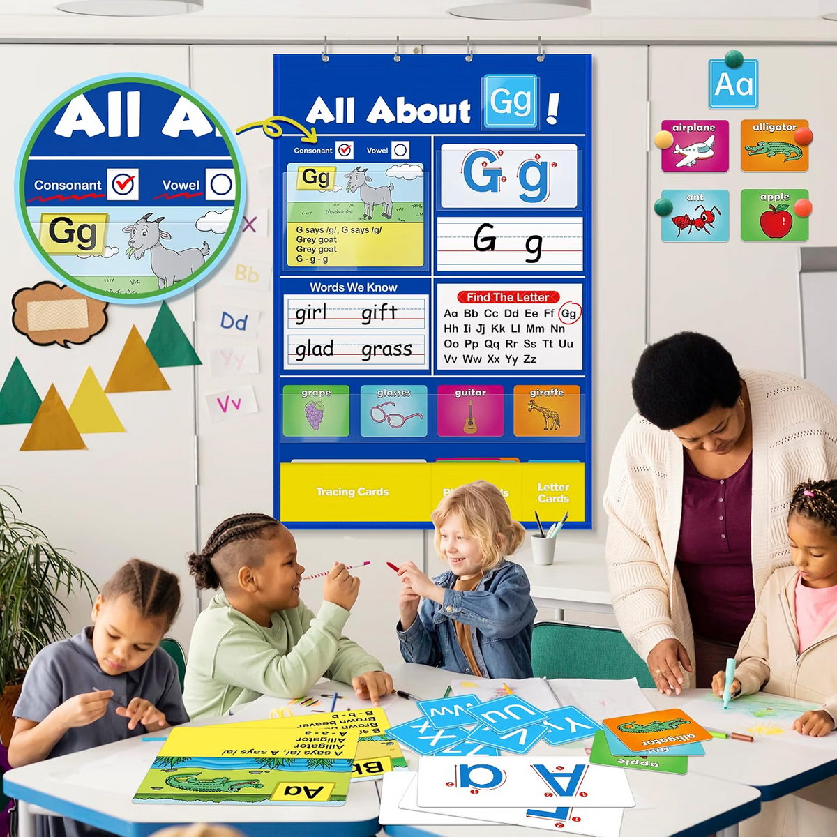 Alphabet Learning Pocket Wall Chart