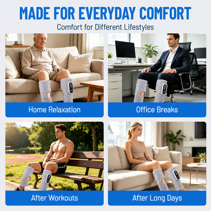 Wireless Air Compression Leg Massager with Heat