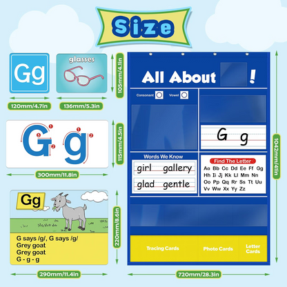 Alphabet Learning Pocket Wall Chart